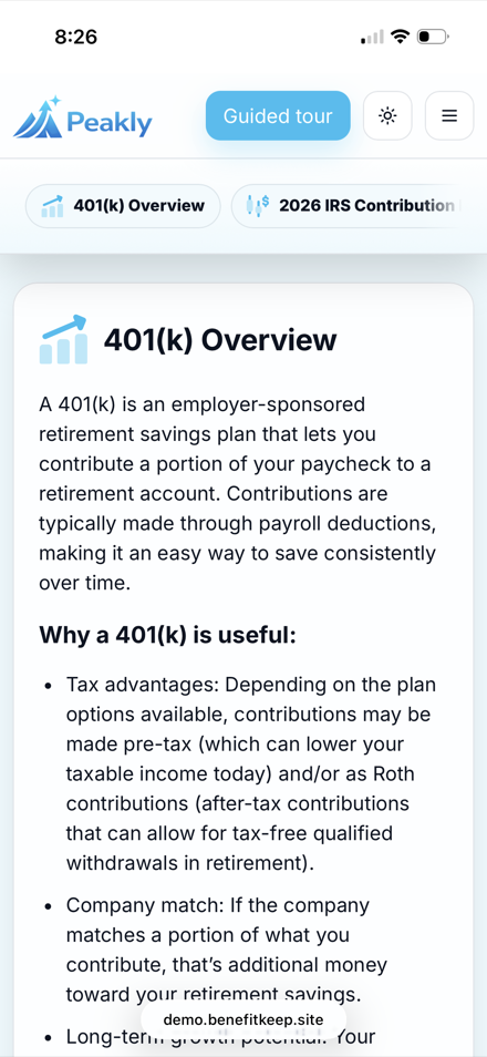 Benefit Keep mobile screenshot 4